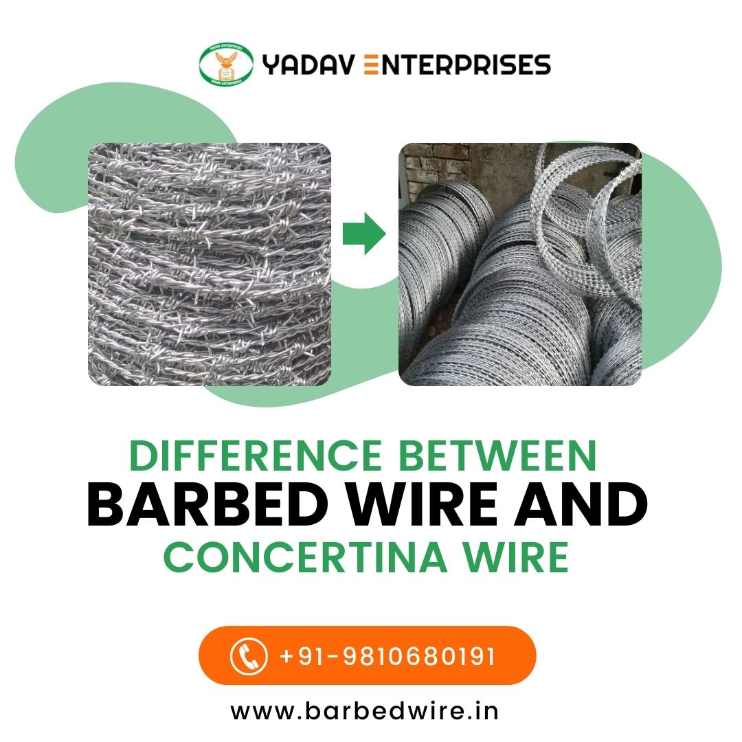 Difference Between Barbed Wire and Concertina Wire